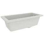 ZNTS Kitchen Sink with Overflow Hole White Granite 147080