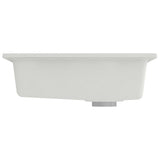 ZNTS Kitchen Sink with Overflow Hole White Granite 147080