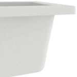 ZNTS Kitchen Sink with Overflow Hole White Granite 147080