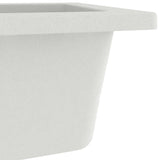 ZNTS Kitchen Sink with Overflow Hole White Granite 147080
