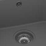 ZNTS Kitchen Sink with Overflow Hole Double Basins Grey Granite 147082