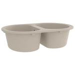 ZNTS Kitchen Sink Double Basins Oval Beige Granite 147095