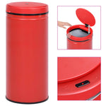 ZNTS Automatic Sensor Dustbin 80 L Carbon Steel Red 322709