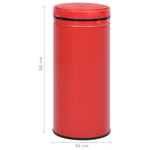 ZNTS Automatic Sensor Dustbin 80 L Carbon Steel Red 322709
