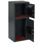 ZNTS Digital Safe with Double Door Dark Grey 35x31x80 cm 147220