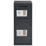 ZNTS Digital Safe with Double Door Dark Grey 35x31x80 cm 147220