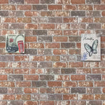 ZNTS 3D Wall Panels with Dark Brown & Grey Brick Design 11 pcs EPS 147196