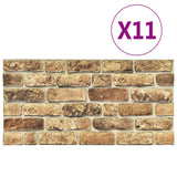 ZNTS 3D Wall Panels with Dark Sand Brick Design 11 pcs EPS 147202