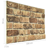 ZNTS 3D Wall Panels with Dark Sand Brick Design 11 pcs EPS 147202