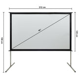 ZNTS Fast-Fold Projection Screen 90" 16:9 51364