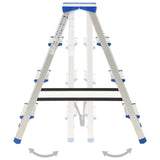 ZNTS Aluminium Double-Sided Step Ladder 4 Steps 90 cm 147107