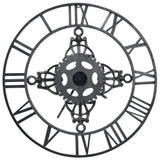 ZNTS Wall Clock Silver 78 cm Metal 321457
