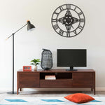 ZNTS Wall Clock Silver 78 cm Metal 321457