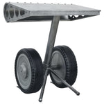 ZNTS Side Table with Wheels Design Silver and Black 53x40x60 cm Iron 321463