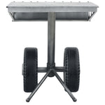 ZNTS Side Table with Wheels Design Silver and Black 53x40x60 cm Iron 321463