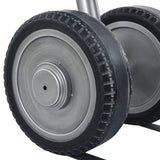 ZNTS Side Table with Wheels Design Silver and Black 53x40x60 cm Iron 321463