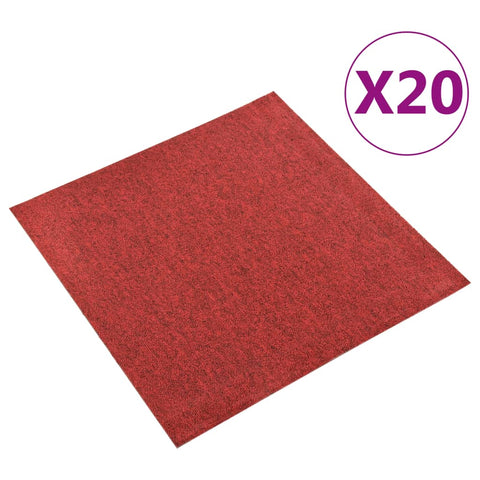 ZNTS Carpet Floor Tiles 20 pcs 5 m 50x50 cm Red 147314