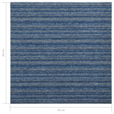 ZNTS Carpet Floor Tiles 20 pcs 5 m 50x50 cm Striped Blue 147317