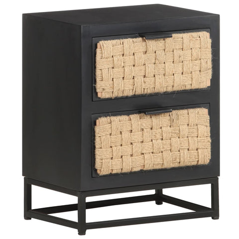 ZNTS Bedside Cabinet 40x30x50 cm Solid Mango Wood 323494