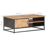 ZNTS Coffee Table 90x50x35 cm Solid Acacia Wood 323526
