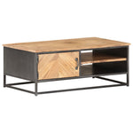 ZNTS Coffee Table 90x50x35 cm Solid Acacia Wood 323526