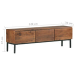 ZNTS TV Cabinet 120x30x37 cm Solid Acacia Wood 323401