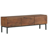 ZNTS TV Cabinet 120x30x37 cm Solid Acacia Wood 323401