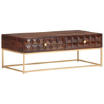 ZNTS Coffee Table 112x50x40 cm Solid Mango Wood 323405