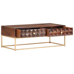 ZNTS Coffee Table 112x50x40 cm Solid Mango Wood 323405
