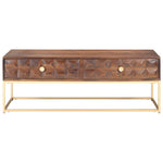 ZNTS Coffee Table 112x50x40 cm Solid Mango Wood 323405