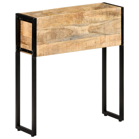 ZNTS Planter 60x20x68 cm Rough Mango Wood 321941