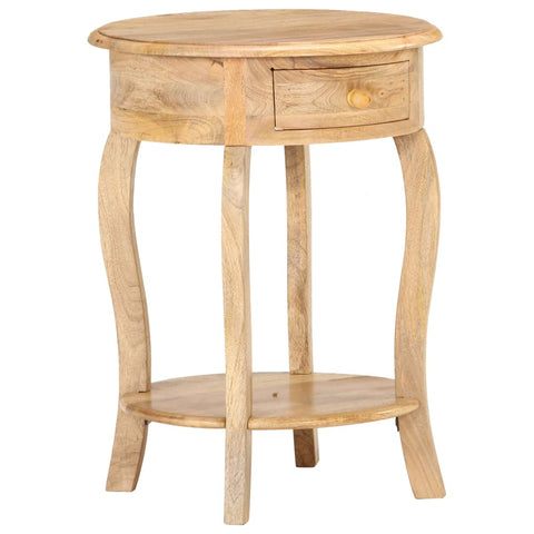 ZNTS Side Table 37x37x61 cm Solid Mango Wood 321789