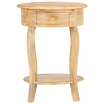 ZNTS Side Table 37x37x61 cm Solid Mango Wood 321789