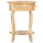 ZNTS Side Table 37x37x61 cm Solid Mango Wood 321789