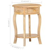 ZNTS Side Table 37x37x61 cm Solid Mango Wood 321789