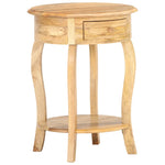ZNTS Side Table 37x37x61 cm Solid Mango Wood 321789