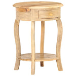 ZNTS Side Table 37x37x61 cm Solid Mango Wood 321789