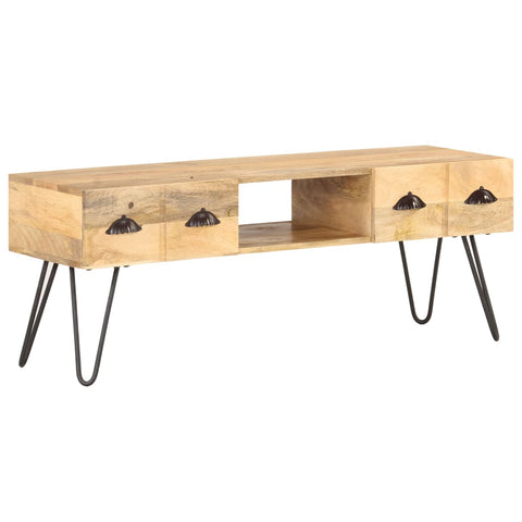 ZNTS TV Cabinet 120x35x45 cm Solid Mango Wood 321790