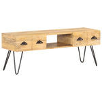 ZNTS TV Cabinet 120x35x45 cm Solid Mango Wood 321790