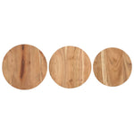 ZNTS Side Tables 3 pcs Solid Acacia Wood 320687