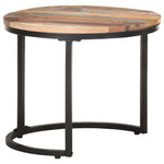 ZNTS Side Tables 3 pcs Solid Reclaimed Wood 320688