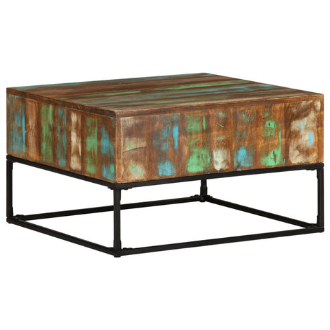 ZNTS Coffee Table 68x68x41 cm Solid Reclaimed Wood 320819