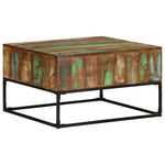 ZNTS Coffee Table 68x68x41 cm Solid Reclaimed Wood 320819