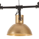 ZNTS Industrial Pendant Lamp Iron and Solid Mango Wood Brass E27 320826