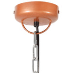 ZNTS Industrial Hanging Lamp Copper Round 32 cm E27 Solid Mango Wood 320861