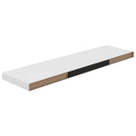 ZNTS Floating Wall Shelf High Gloss White 90x23.5x3.8 cm MDF 323754