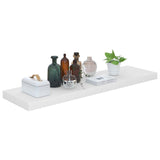 ZNTS Floating Wall Shelves 2 pcs High Gloss White 90x23.5x3.8 cm MDF 323755