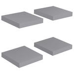 ZNTS Floating Wall Shelves 4 pcs Grey 23x23.5x3.8 cm MDF 323846
