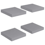 ZNTS Floating Wall Shelves 4 pcs Grey 23x23.5x3.8 cm MDF 323846
