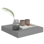 ZNTS Floating Wall Shelves 4 pcs Grey 23x23.5x3.8 cm MDF 323846